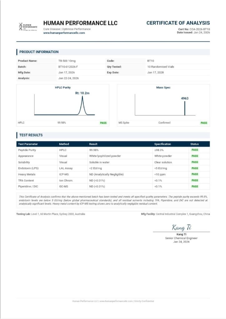 TB-500 10mg – Research Peptide